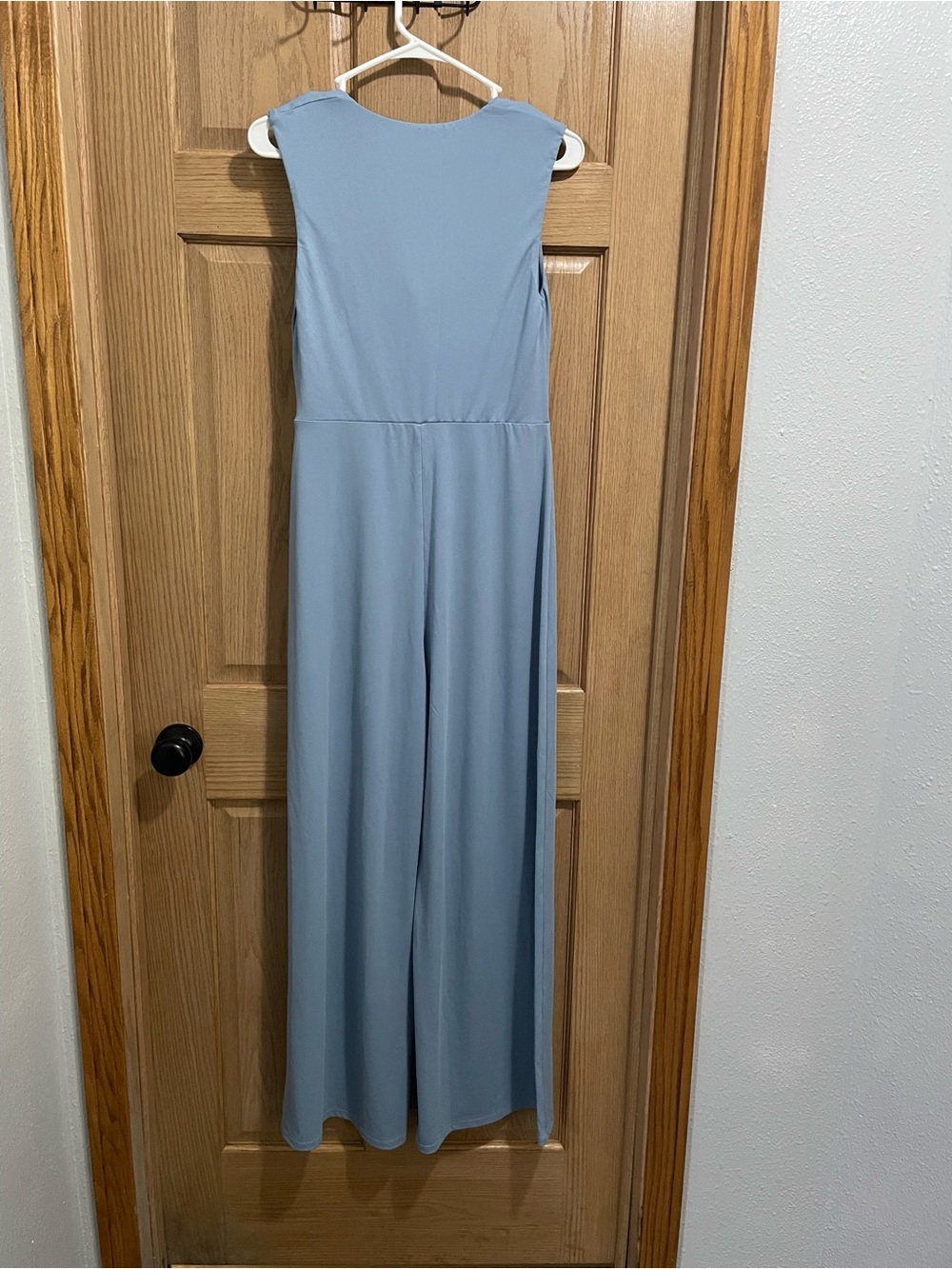 HALARA Dusty Blue Square-Neck Wide-Leg Jumpsuit - Picture 3 of 4